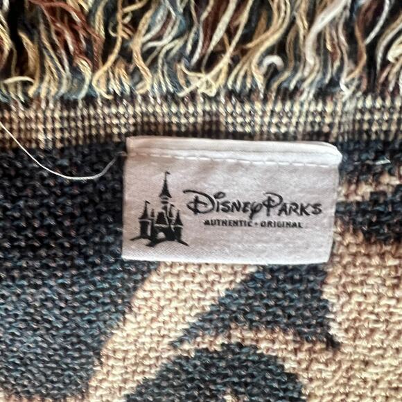 Vintage Disney Parks Mickey Mouse Fringed Woven Tapestry Throw Blanket - Picture 4 of 6